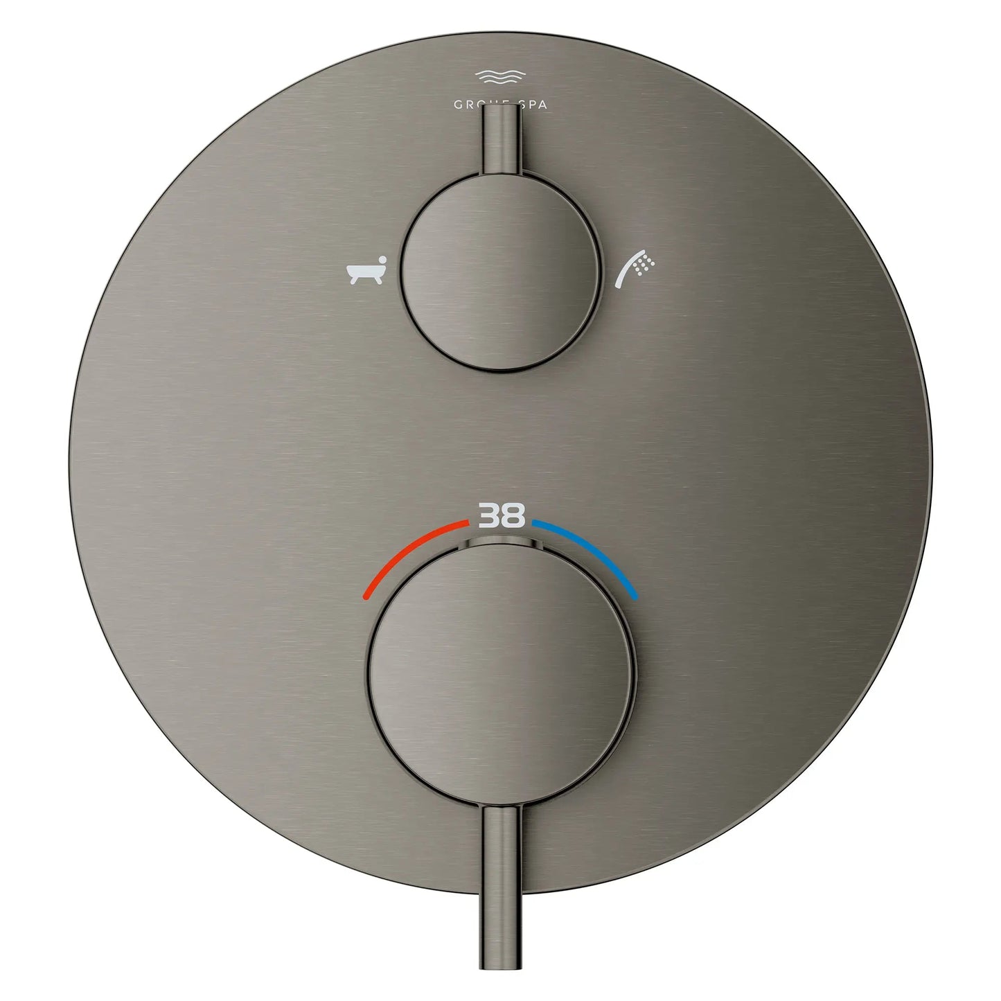 Grohe Atrio Dual Function 2-Handle Brushed Hard Graphite Thermostatic Valve Trim