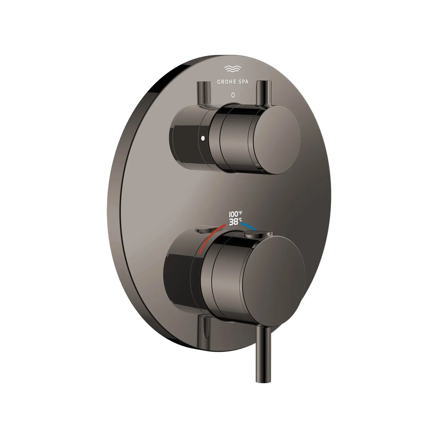 Grohe Atrio Dual Function 2-Handle Hard Graphite Thermostatic Valve Trim