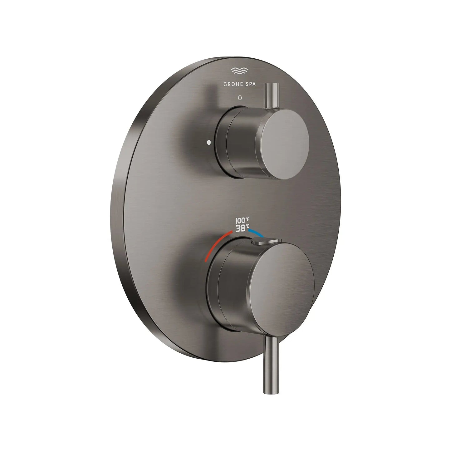 Grohe Atrio New Single Function 2-Handle Thermostatic Brushed Hard Graphite Valve Trim