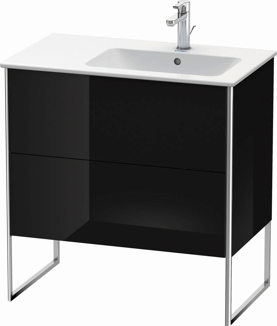 Duravit XSquare 32" Black Two Drawer Floorstanding Vanity Unit (XS445204040)