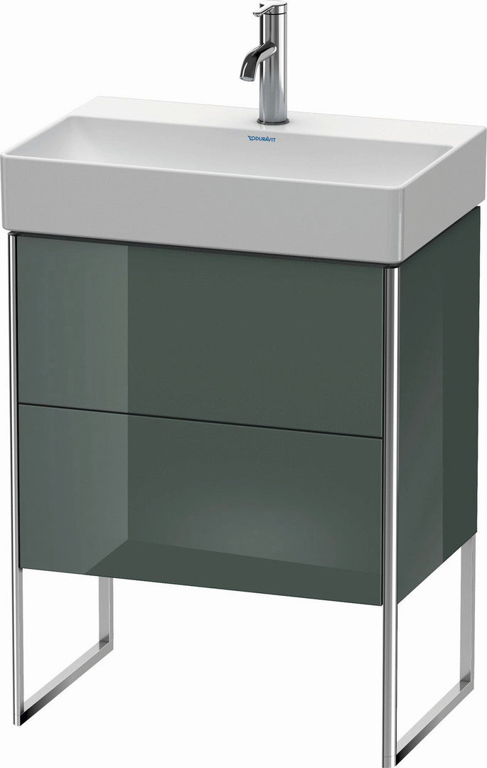 Duravit XSquare 23" Dolomite Gray Two Drawer Floorstanding Vanity Unit (XS445303838)