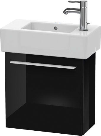Duravit X-Large 18" x 17" x 9" Black Finish One Door Wall-Mounted Vanity Unit (XL6208L4040)