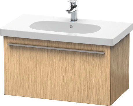 Duravit X-Large 31" x 18" x 18" Brushed Oak Finish One Drawer Wall-Mounted Vanity Unit (XL604801212)