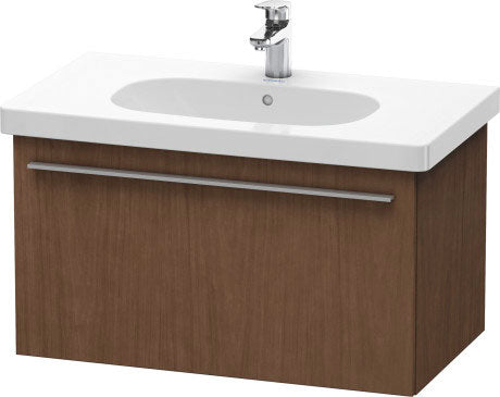 Duravit X-Large 31" x 18" x 18" American Walnut Finish One Drawer Wall-Mounted Vanity Unit (XL604801313)