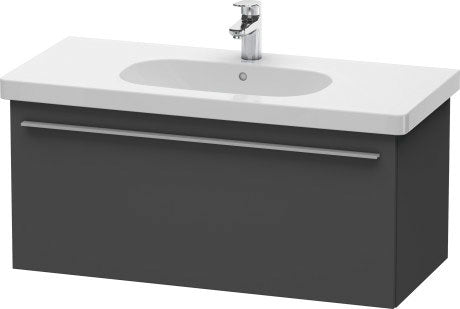 Duravit X-Large 39" x 18" x 18" Graphite Finish One Drawer Wall-Mounted Vanity Unit (XL604904949)