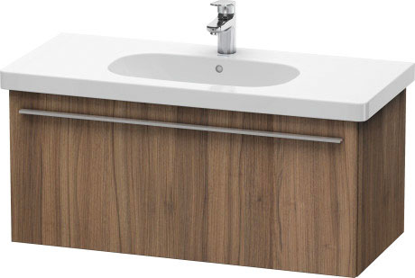 Duravit X-Large 39" x 18" x 18" Walnut Finish One Drawer Wall-Mounted Vanity Unit (XL604907979)
