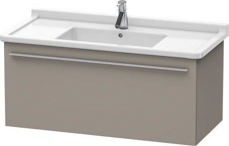 Duravit X-Large 39" x 18" x 18" Basalt Finish Wall-Mounted Vanity Unit (XL605804343)