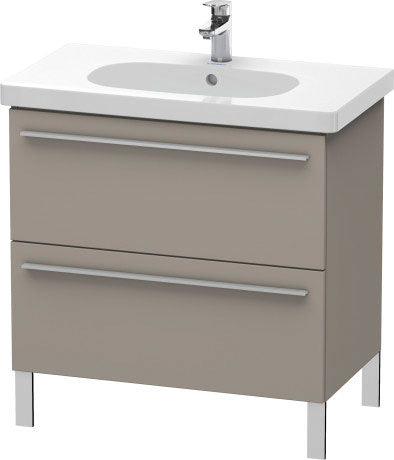 Duravit X-Large 31" x 26" x 18" Basalt Finish Two Drawer Floorstanding Vanity Unit (XL651604343)