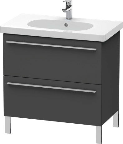 Duravit X-Large 31" x 26" x 18" Graphite Finish Two Drawer Floorstanding Vanity Unit (XL651604949)
