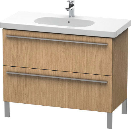 Duravit X-Large 39" x 26" x 18" European Oak Finish Two Drawer Floorstanding Vanity Unit (XL651705252)