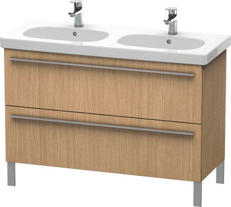 Duravit X-Large 45" x 26" x 18" European Oak Finish Two Drawer Floorstanding Vanity Unit (XL651805252)