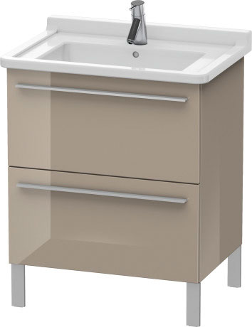 Duravit X-Large 26" x 26" x 18" Cappuccino Finish Two Drawer Floorstanding Vanity Unit (XL653508686)