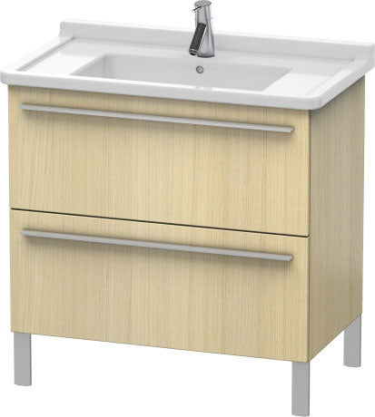 Duravit X-Large 31" x 26" x 18" Mediterranean Oak Finish Two Drawer Floorstanding Vanity Unit (XL653607171)
