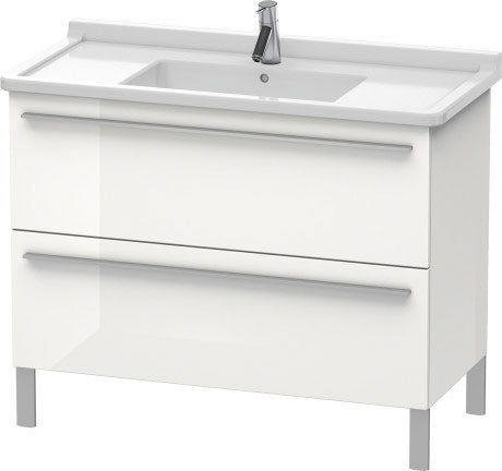 Duravit X-Large 39" x 26" x 18" Walnut Dark Finish Two Drawer Floorstanding Vanity Unit (XL653702121)