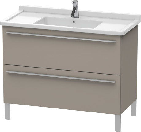 Duravit X-Large 39" x 26" x 18" Basalt Finish Two Drawer Floorstanding Vanity Unit (XL653704343)