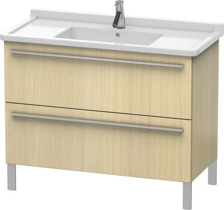 Duravit X-Large 39" x 26" x 18" Mediterranean Oak Finish Two Drawer Floorstanding Vanity Unit (XL653707171)
