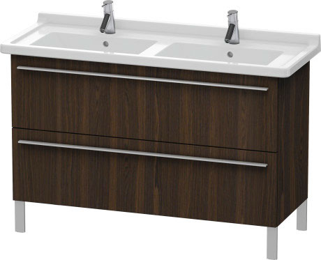 Duravit X-Large 47" x 26" x 18" Walnut Brushed Finish Two Drawer Floorstanding Vanity Unit (XL653806969)