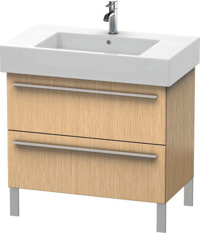 Duravit X-Large 31" x 23" x 18" Brushed Oak Finish Two Drawer Floorstanding Vanity Unit (XL654301212)