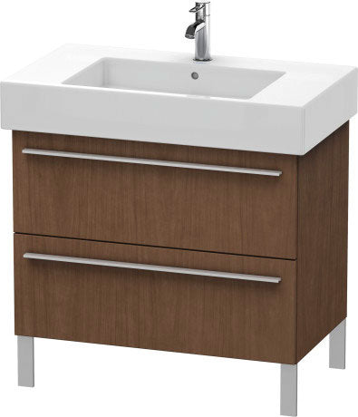 Duravit X-Large 31" x 23" x 18" American Walnut Finish Two Drawer Floorstanding Vanity Unit (XL654301313)