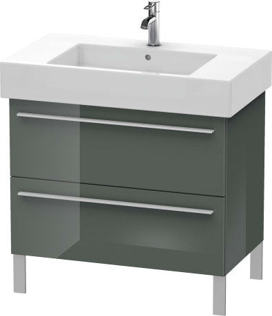 Duravit X-Large 31" x 23" x 18" Dolomite Gray Finish Two Drawer Floorstanding Vanity Unit (XL654303838)