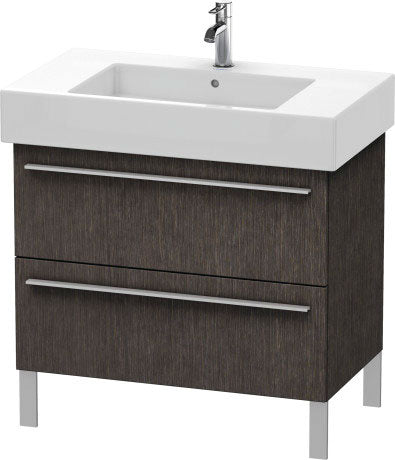 Duravit X-Large 31" x 23" x 18" Dark Brushed Oak Finish Two Drawer Floorstanding Vanity Unit (XL654307272)