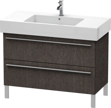Duravit X-Large 39" x 23" x 18" Dark Brushed Oak Finish Two Drawer Floorstanding Vanity Unit (XL654407272)