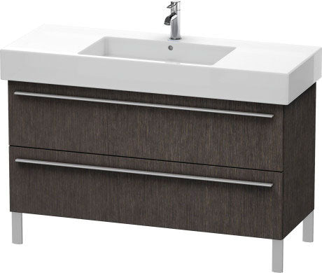 Duravit X-Large 47" x 23" x 18" Dark Brushed Oak Finish Two Drawer Floorstanding Vanity Unit (XL654507272)