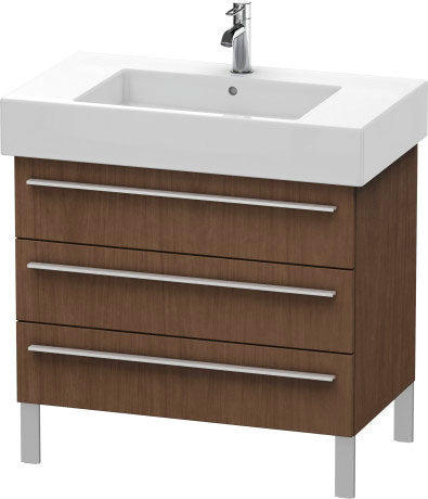 Duravit X-Large 31" x 23" x 18" American Walnut Finish Three Drawer Floorstanding Vanity Unit (XL655301313)