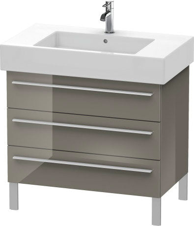 Duravit X-Large 31" x 23" x 18" Flannel Gray Finish Three Drawer Floorstanding Vanity Unit (XL655308989)