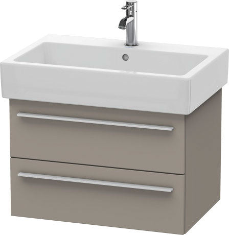 Duravit X-Large 26" x 18" x 17" Basalt Finish Wall-Mounted Vanity Unit (XL634204343)