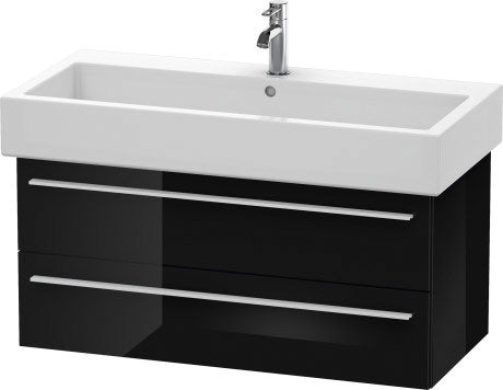 Duravit X-Large 37" x 18" x 17" Black Finish Wall-Mounted Vanity Unit (XL634604040)