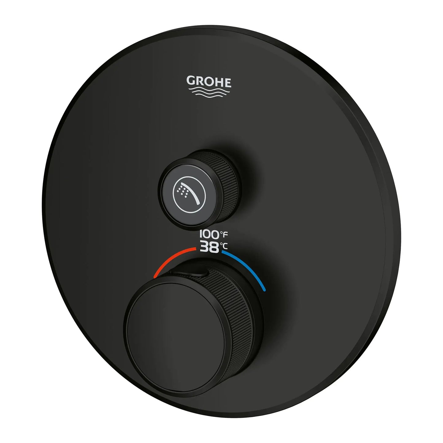 Grohe Grohtherm® SmartControl Single Function Matte Black Thermostatic Valve Trim