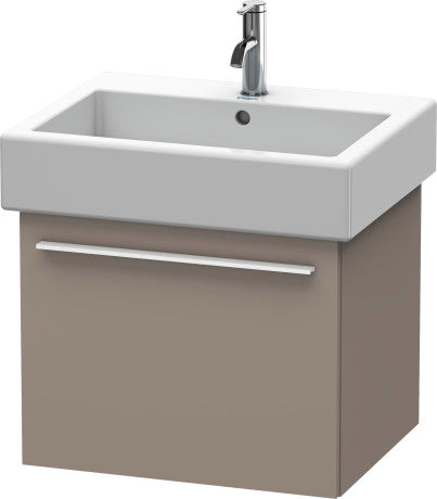 Duravit X-Large 22" x 18" x 17" Basalt Finish One Drawer Wall-Mounted Vanity Unit (XL604404343)