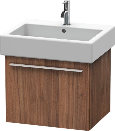 Duravit X-Large 22" x 18" x 17" Walnut Finish One Drawer Wall-Mounted Vanity Unit (XL604407979)