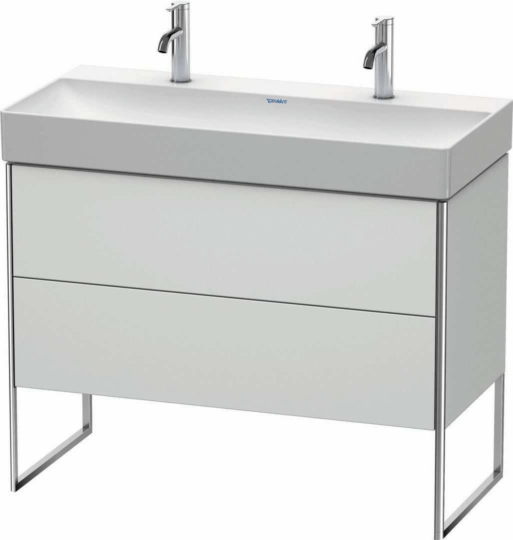 Duravit XSquare 39" White Satin Matt Two Drawer Floorstanding Vanity Unit (XS444403636)