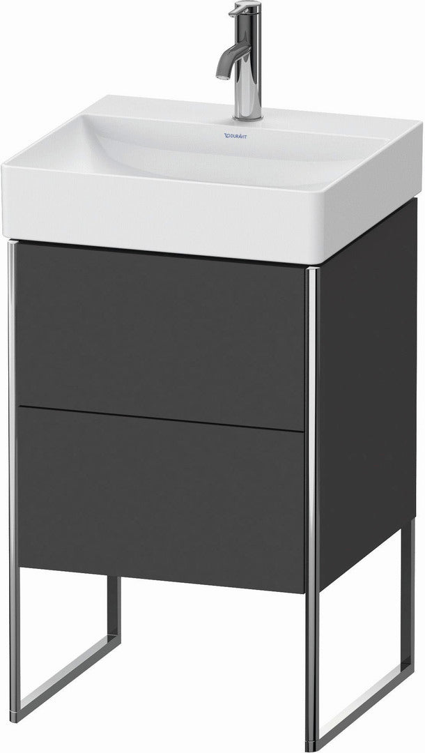 Duravit XSquare 19" Graphite Two Drawer Floorstanding Vanity Unit (XS443904949)
