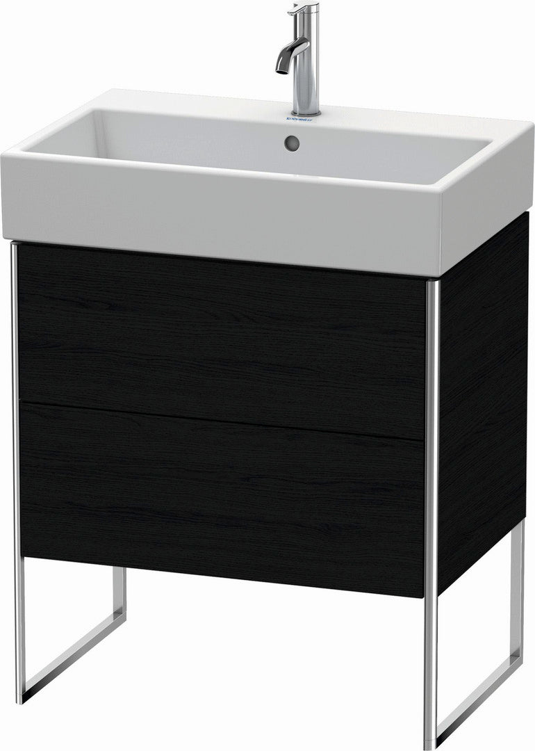 Duravit XSquare 27" Oak Black Two Drawer Floorstanding Vanity Unit (XS447401616)