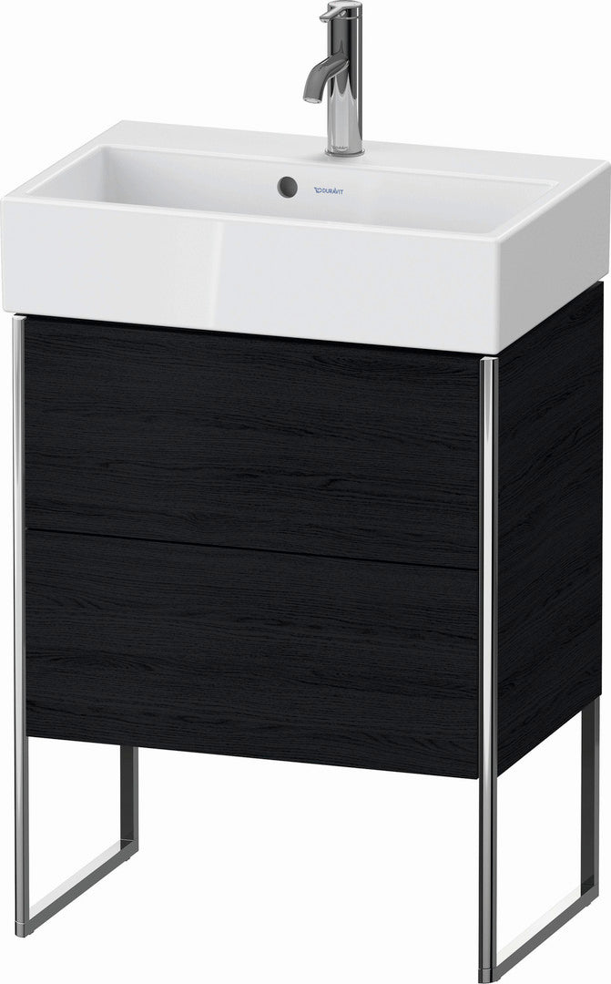 Duravit XSquare 23" Oak Black Two Drawer Floorstanding Vanity Unit (XS447801616)