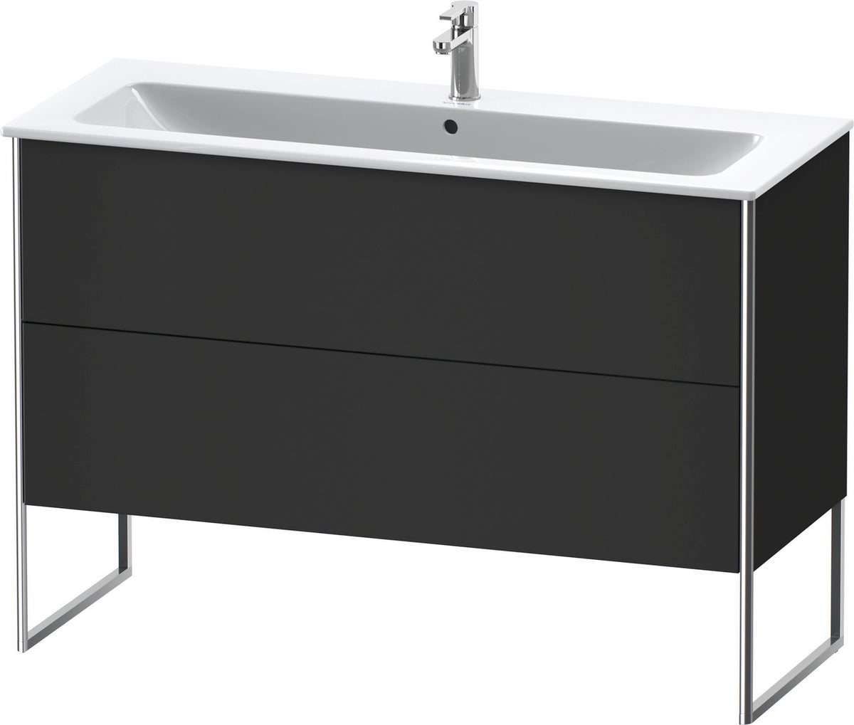 Duravit XSquare 48" Graphite Two Drawer Floorstanding Vanity Unit (XS444808080)