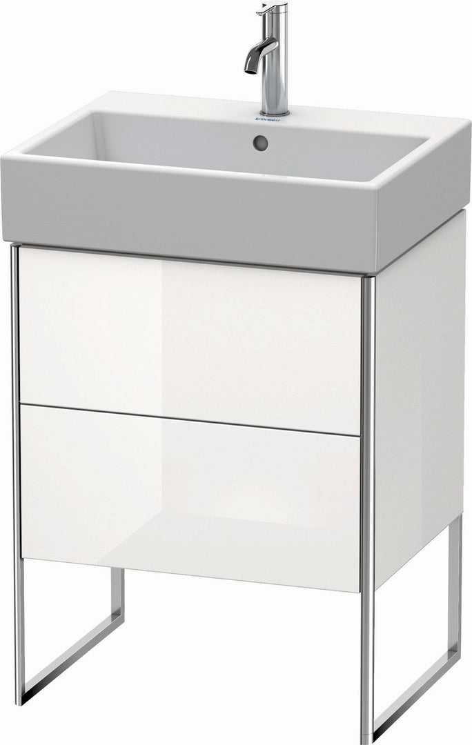 Duravit XSquare 23" White High Gloss Two Drawer Floorstanding Vanity Unit (XS447302222)
