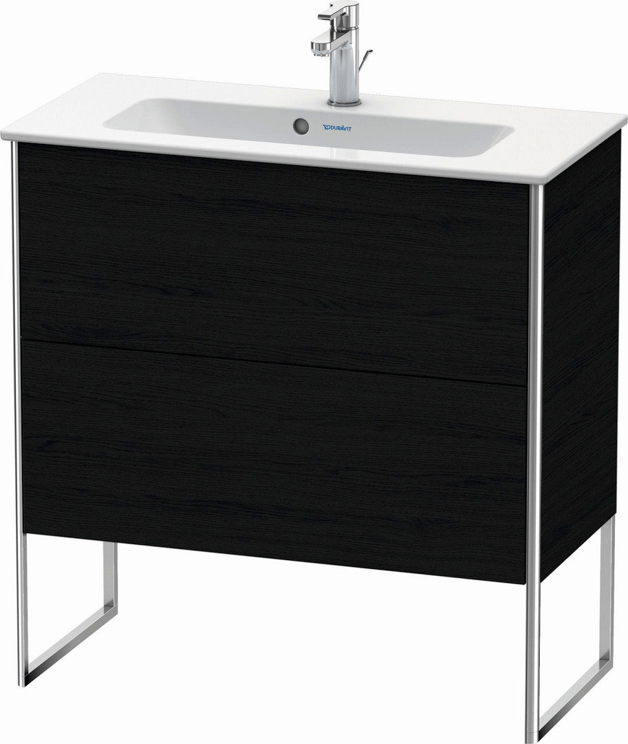 Duravit XSquare 32" Oak Black Two Drawer Floorstanding Vanity Unit (XS445501616)