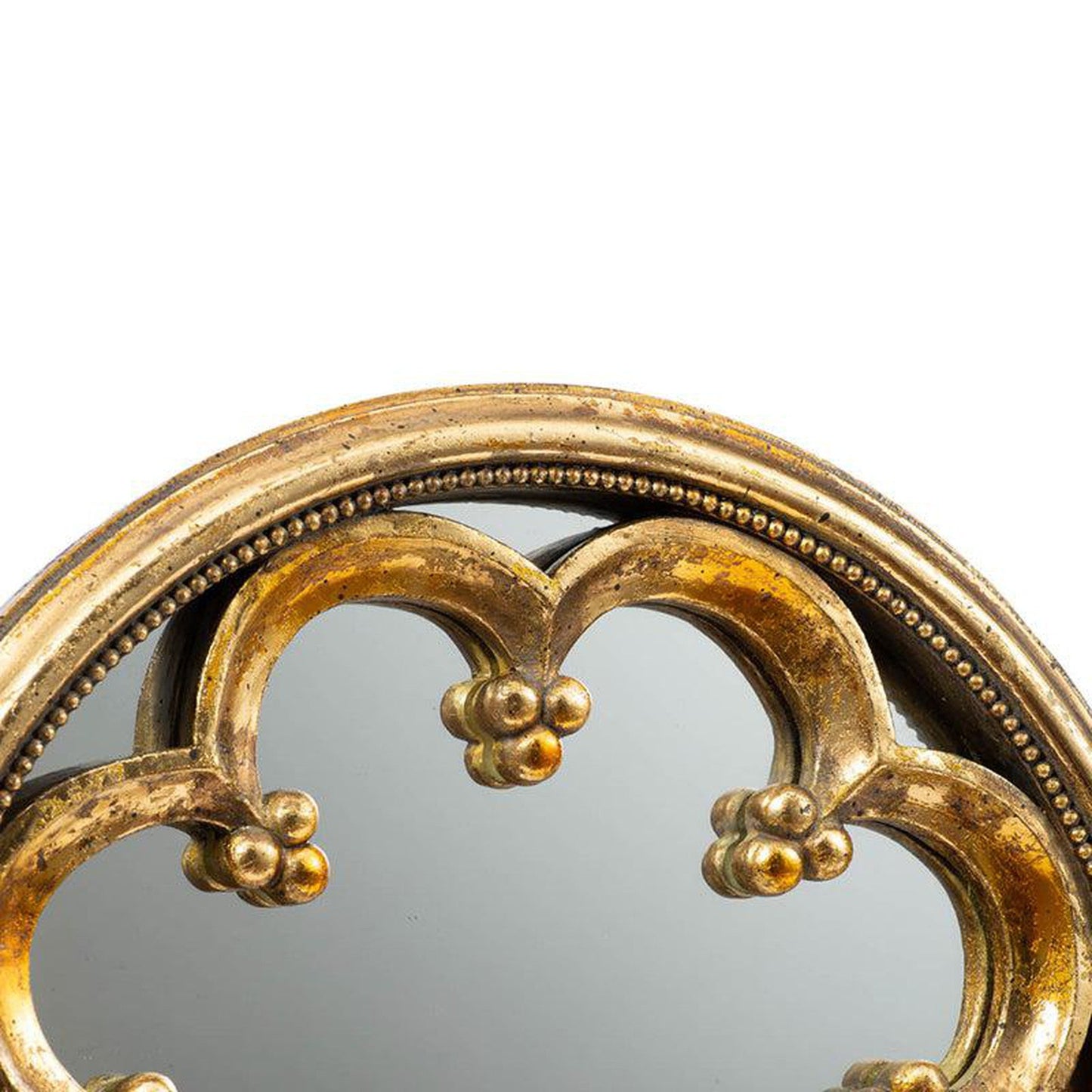 A&B Home 12" x 12" Bundle of 43 Round Lavish Gold Polyester Frame Wall-Mounted Mirror