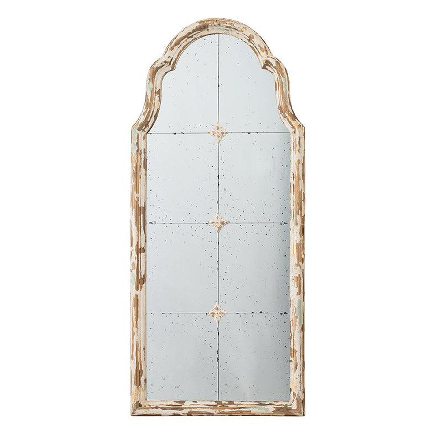 A&B Home 22" x 48" Bundle of 15 Cream & Gold Wood Frame Large Wall-Mounted Mirror
