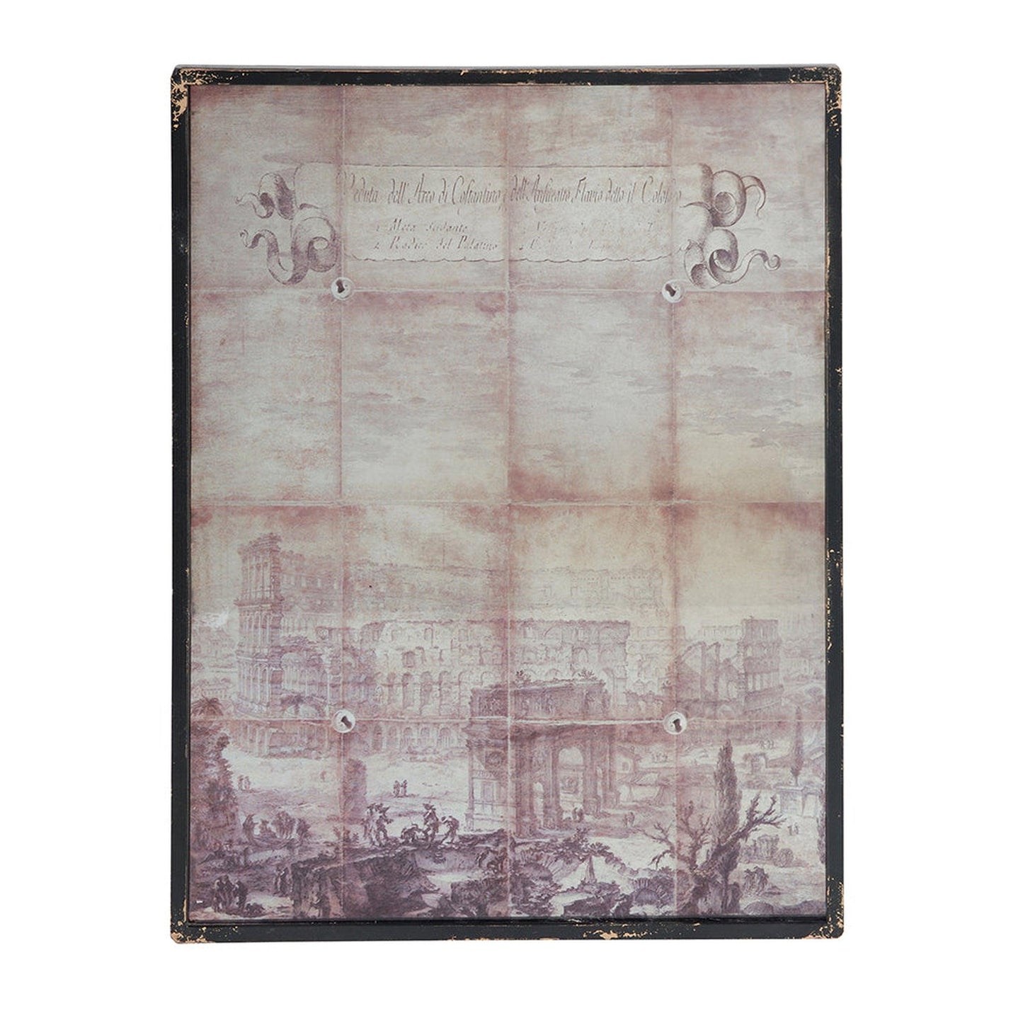 A&B Home 24" x 32" Bundle of 11 Rectangular Black Metal Frame Wall-Mounted Ruins Mirrored Wall Art