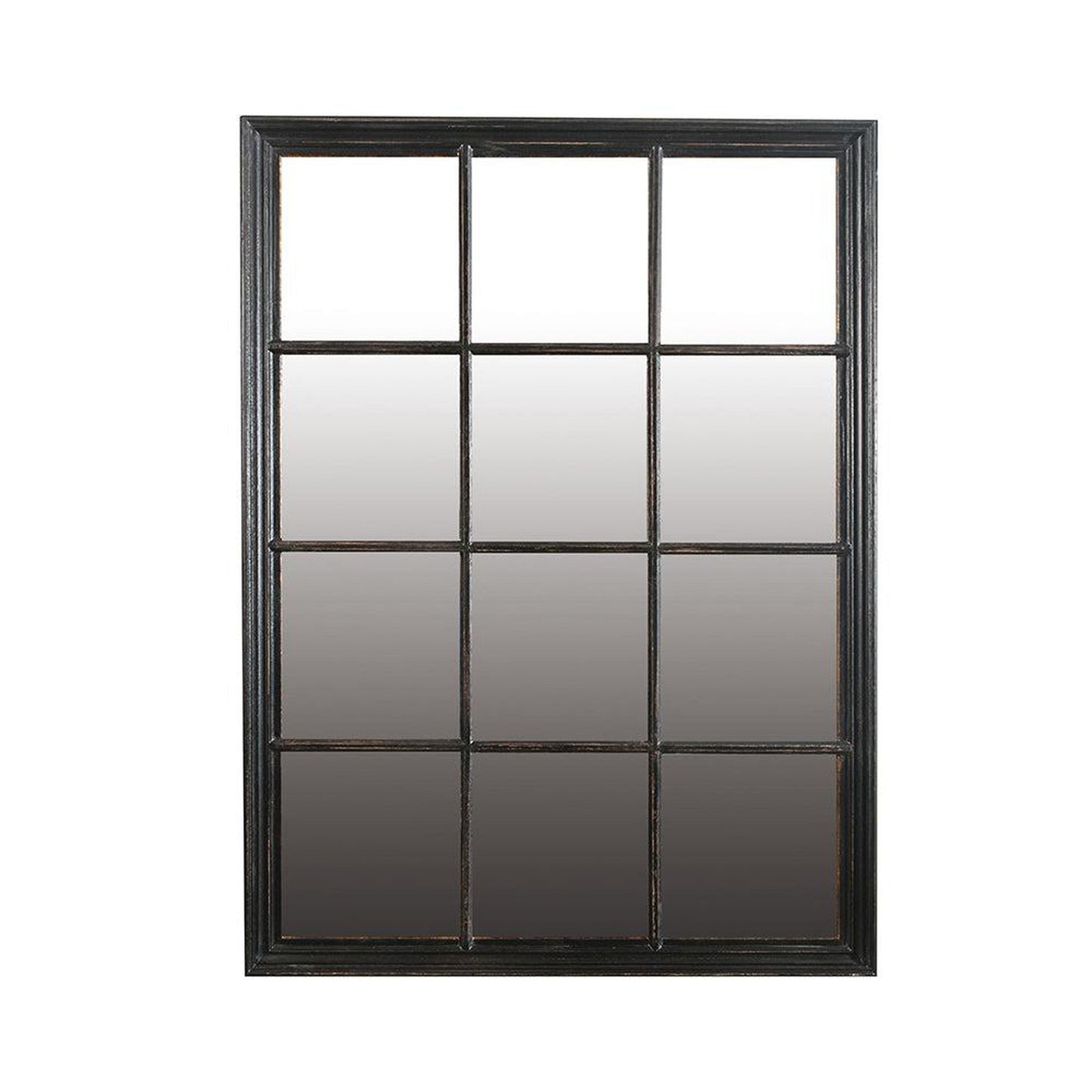 A&B Home 38" x 51" Bundle of 7 Rectangular Black Wood Frame Wall-Mounted Mirror
