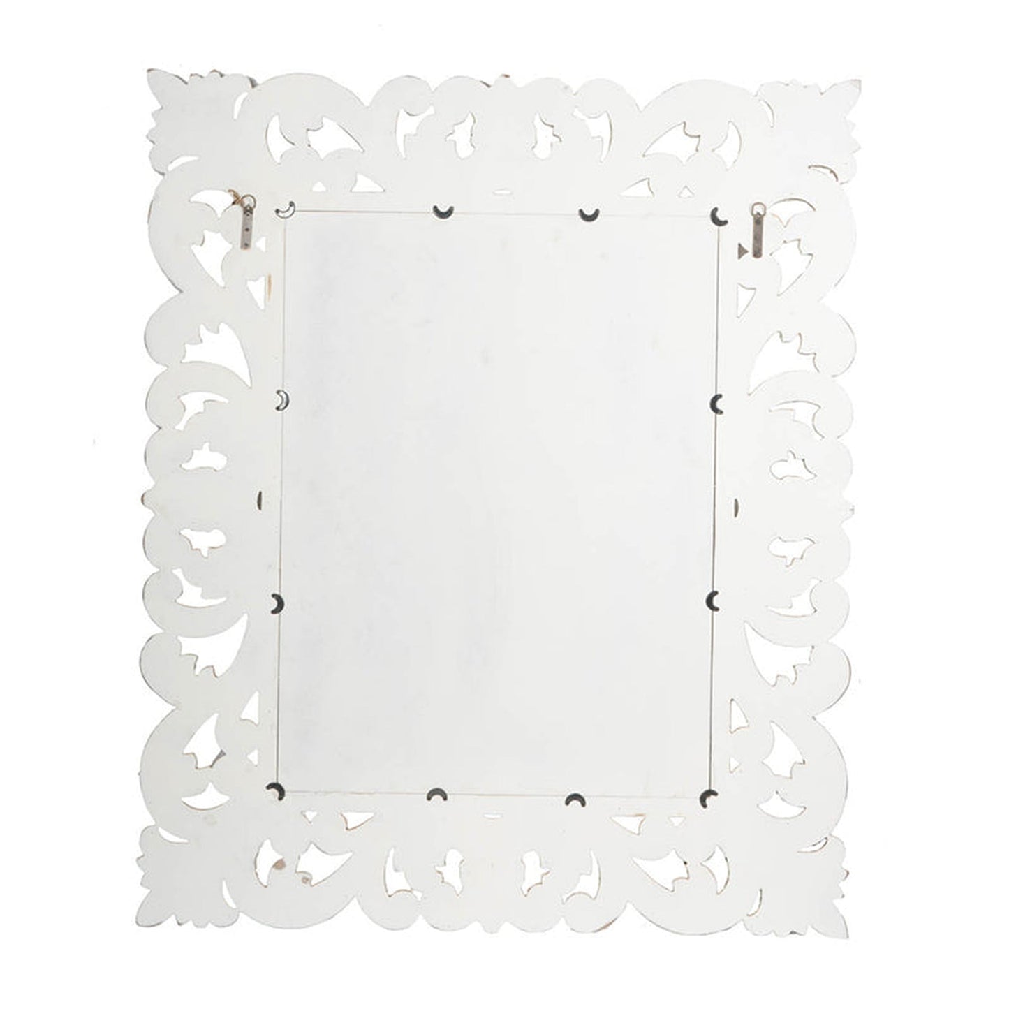 A&B Home 45" x 54" Bundle of 5 Rectangular Shaped White Wood Frame Wall-Mounted Mirror