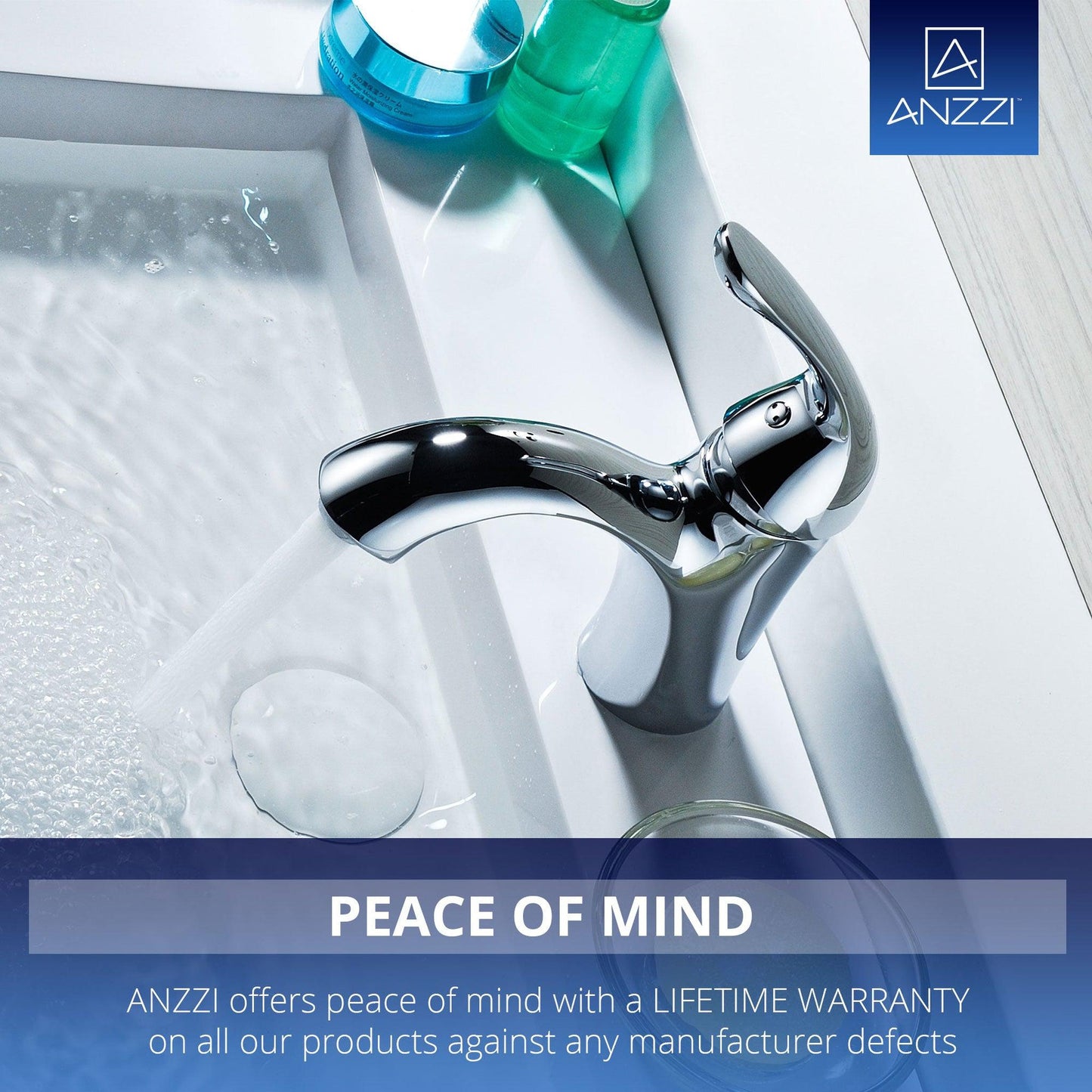 ANZZI Clavier Series 3" Single Hole Polished Chrome Mid-Arc Bathroom Sink Faucet