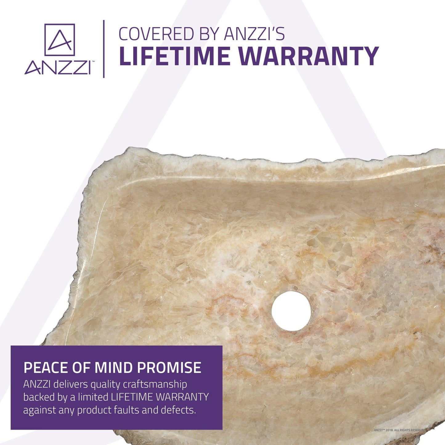 ANZZI Desert Shell Series 20" x 14" Irregular Shape Honey Onyx Vessel Sink