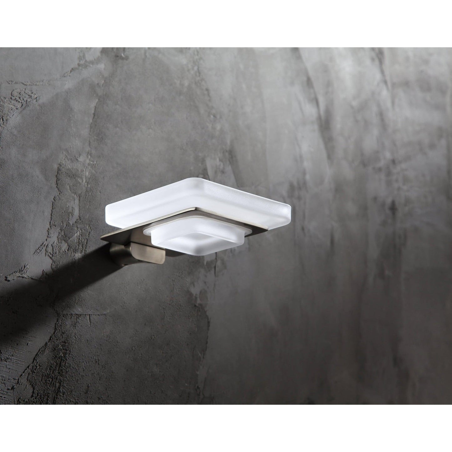 ANZZI Essence Series Brushed Nickel Square Soap Dish