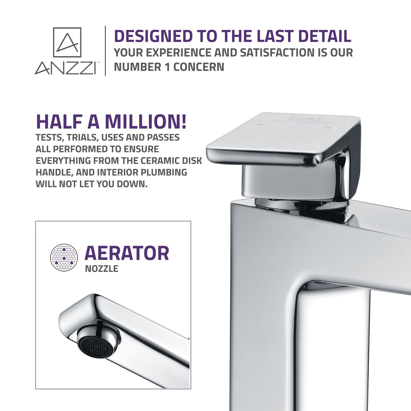 ANZZI Valor Series 9" Single Hole Polished Chrome Bathroom Sink Faucet